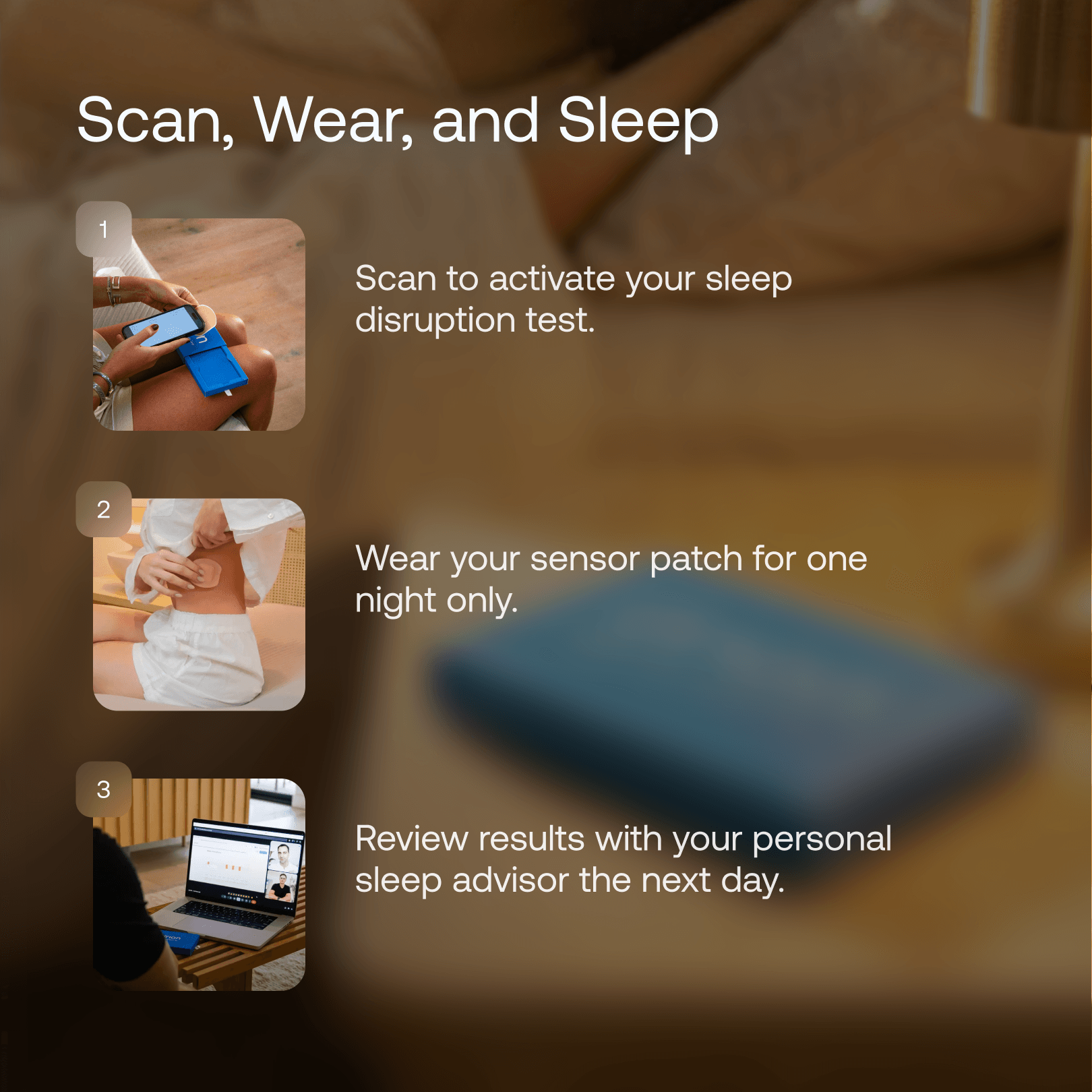 Sleep Disruption Test patch and packaging