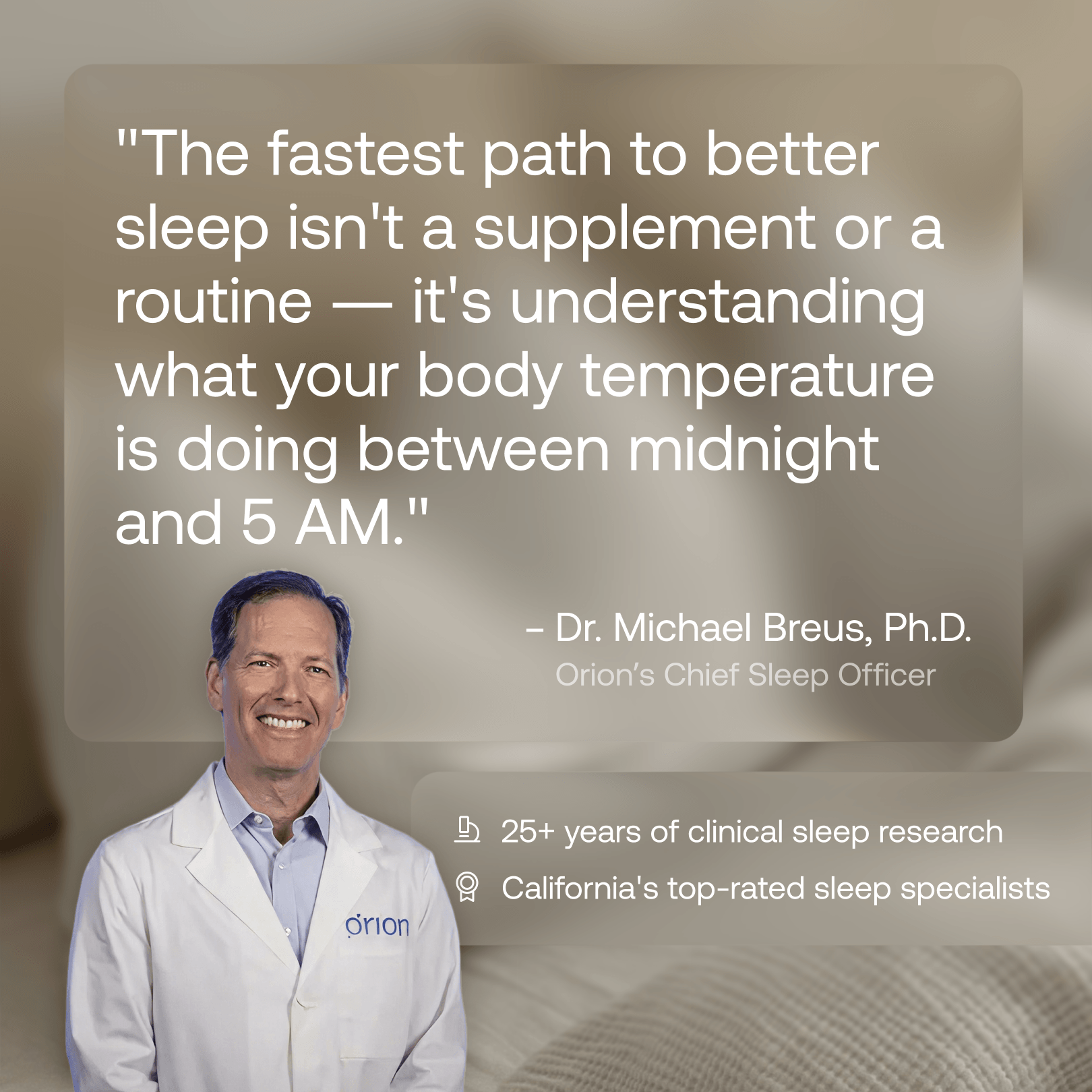 Orion Sleep Disruption Test detail
